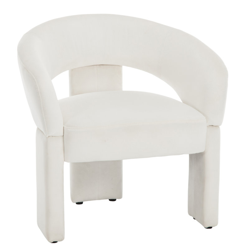 Fauteuils d'appoint demi-tonneau modernes Mid-Century, Beige