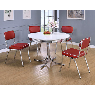 Chaises d'appoint rembourrées rouges de 2 - structure décorée, siège en mousse, structure de chaise décorative 2 pièces pour salle à manger, rembourrage, moderne