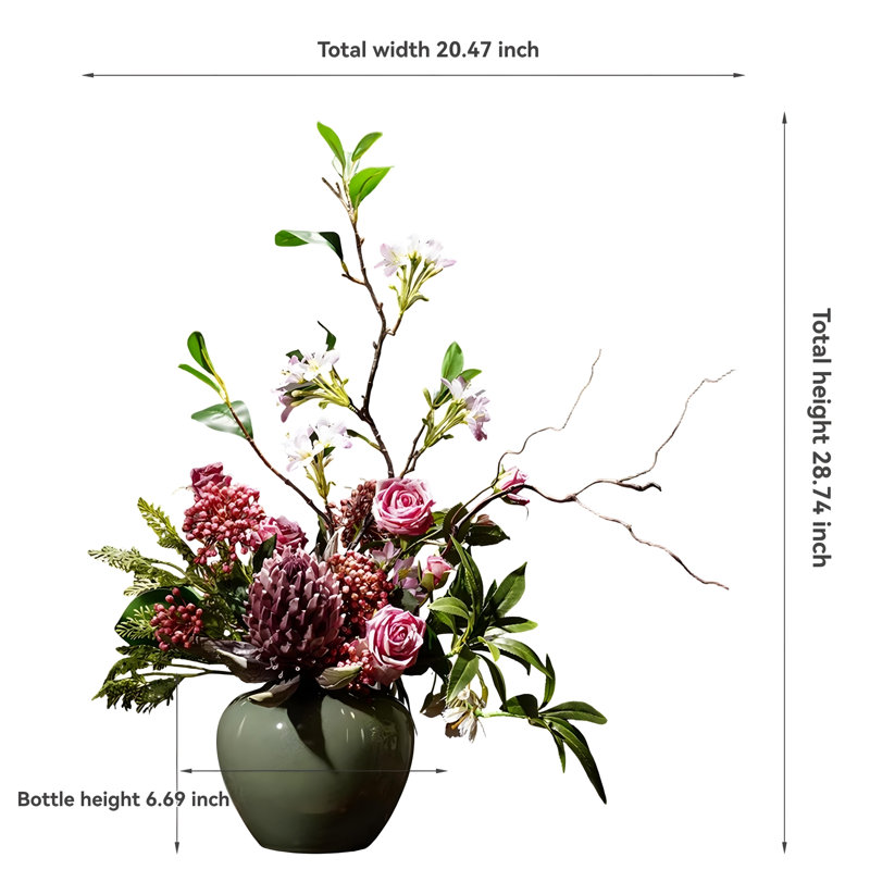 Ornements de fleurs simulées