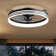 20" Ceiling Fans With Lights  And Remote Black