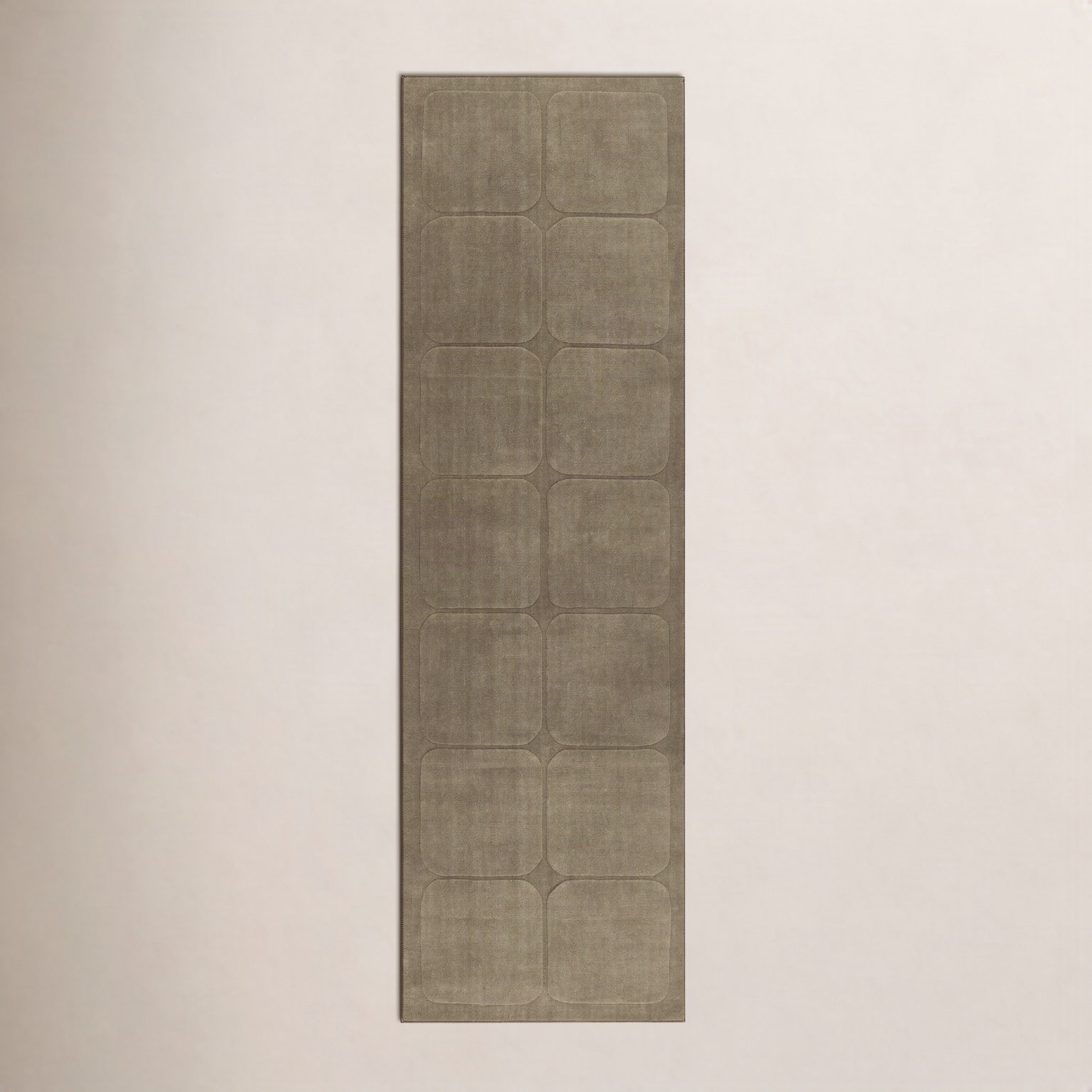 Aldery Green Hand-Loomed Geometric Wool Rug, 2'3" X 8' Runner