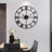 Solange Round Metal Farmhouse Wall Clock