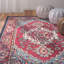 Tapis oriental rouge vif Llelend-1013885199