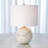 Lampe sphère en marbre - blanc