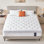 Matelas hybride à refroidissement moyen ferme dans une boîte avec mousse à mémoire de forme et ressorts ensachés - Soulagement de la pression, soutien des bords et isolement du mouvement