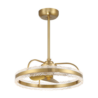 Reonna 23.5" LED Fandelier in Brass with Remote Control