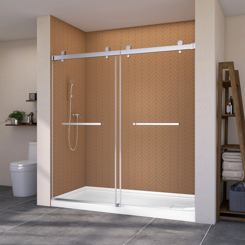Base de douche en acrylique 72 po x P 36 po à seuil simple pour installation en alcôve avec drain à droite, Oui
