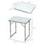 Table de camping pliante réglable en hauteur, table portable légère avec poignée de transport, table de camping pliante pour l'extérieur