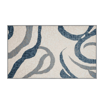 Machine Washable Gray Area Rug