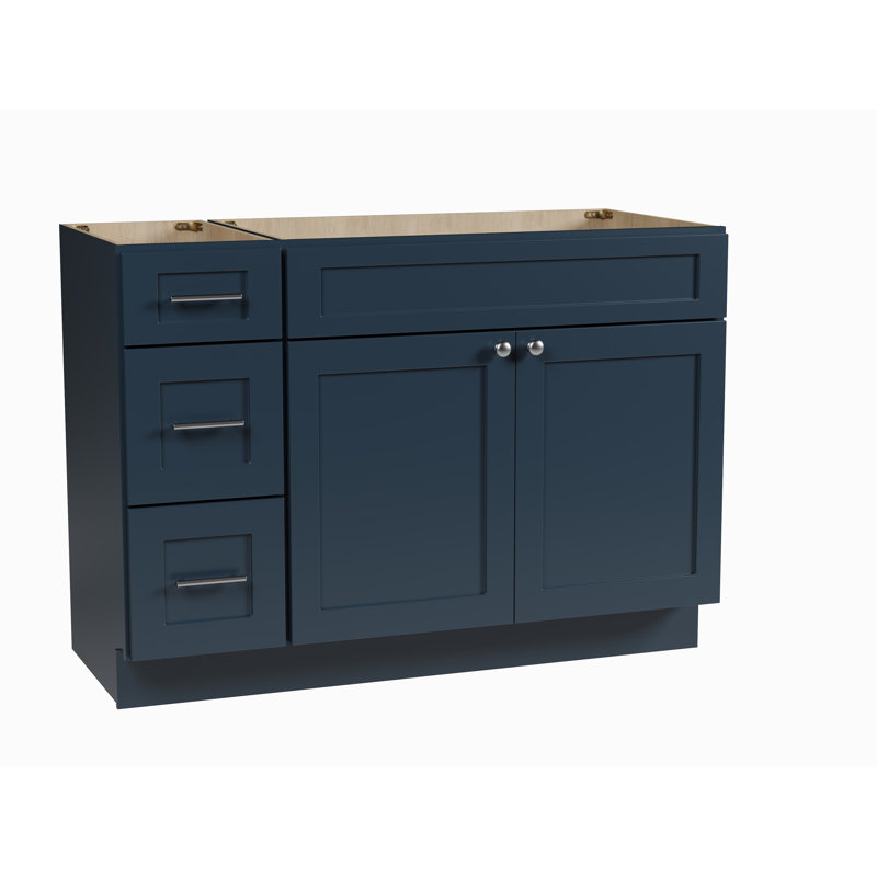 Base de meuble-lavabo simple 48 po Disar, Bleu