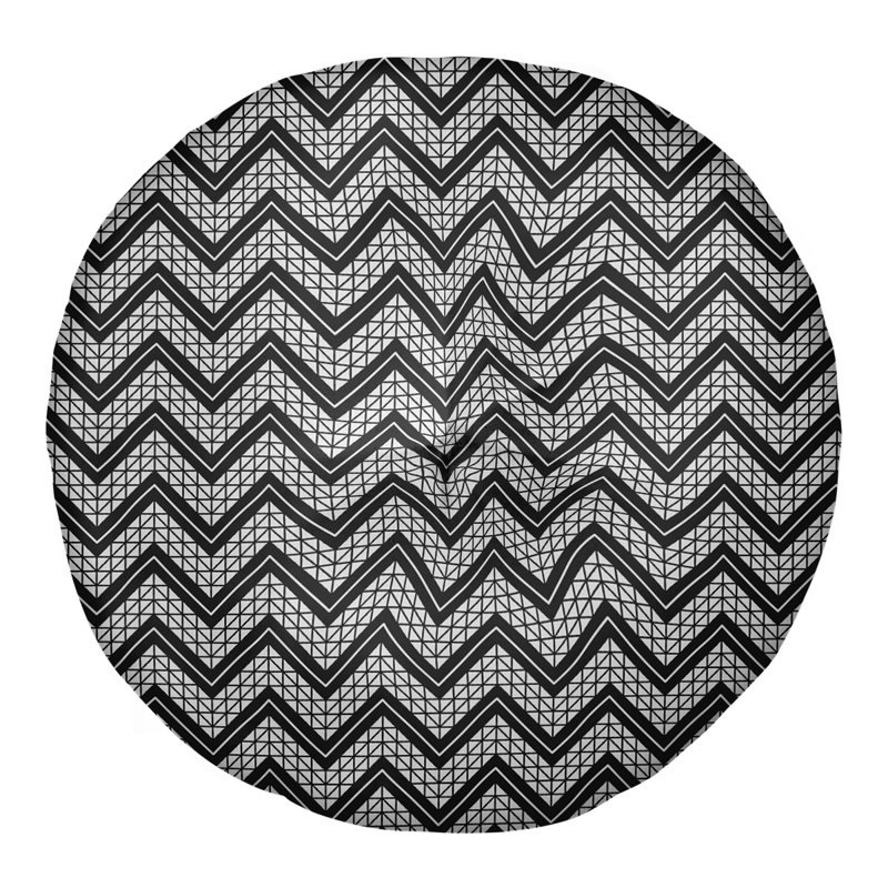 Coussin Rhonda Cheval, 30 po x 30 po, Noir / blanc cassé