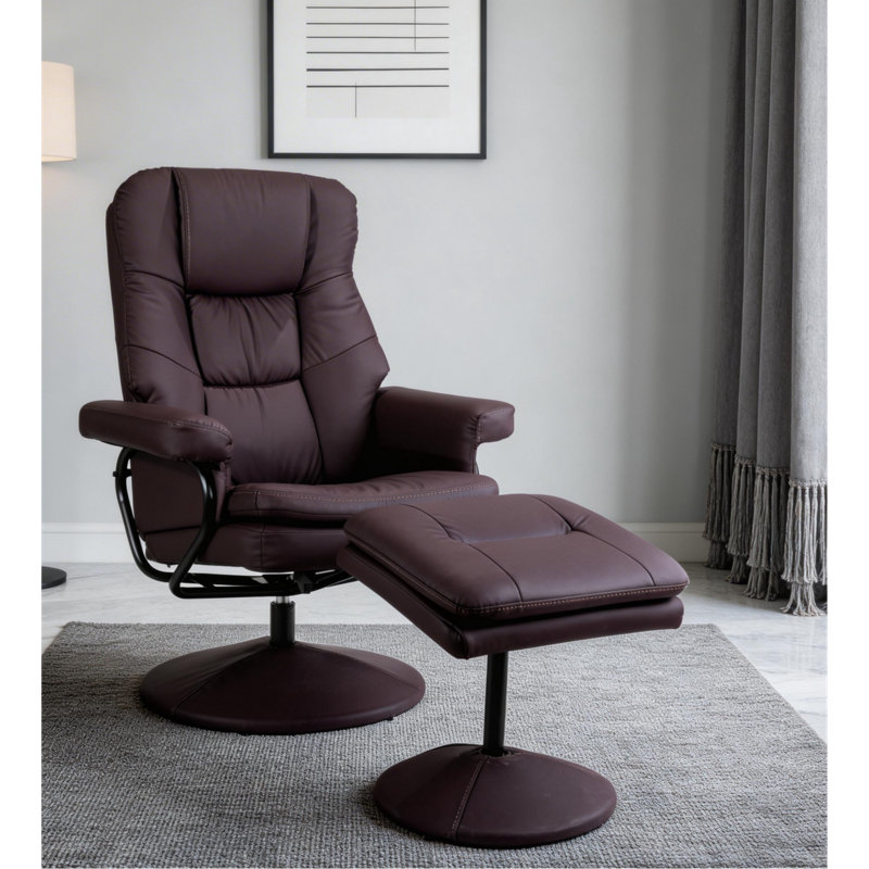 Fauteuil inclinable pivotant en cuir Scratch Cat
