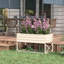 Boîte à fleurs surélevée en acier galvanisé crème pour une magnifique jardinière
