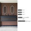Meuble-lavabo mural avec lavabo à surface solide intégré-269131175