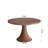 Round Mid-Century Farmhouse Solid Wood Dining Table-332878993