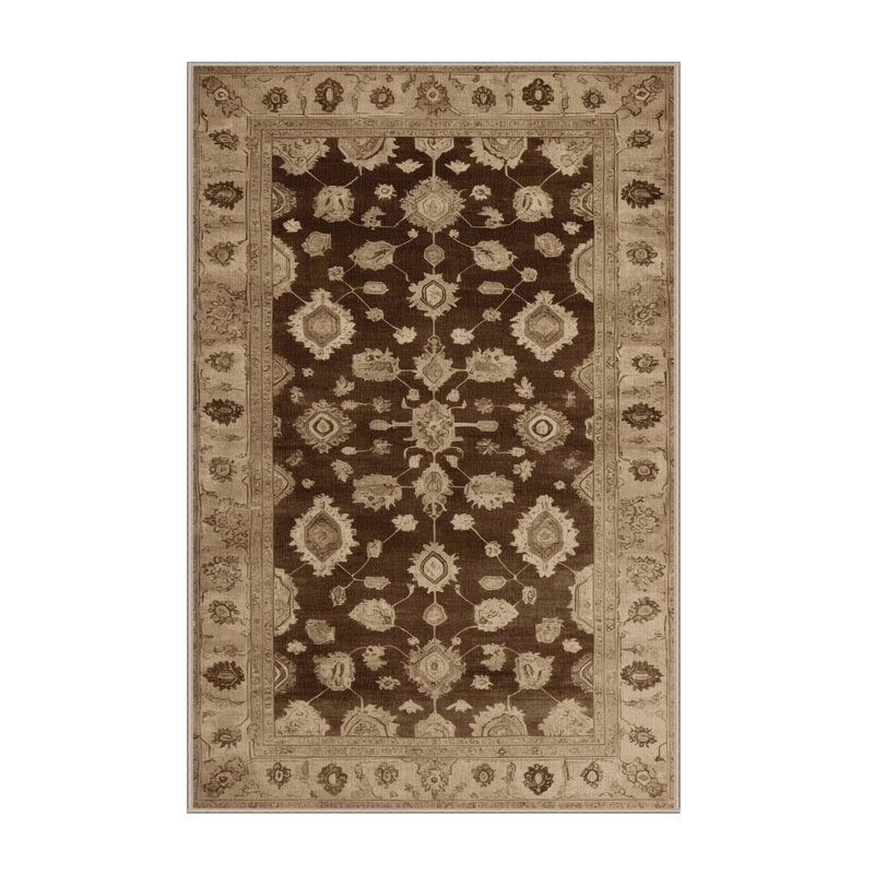 Machine Washable Overdyed Beige Area Rug, Runner 2' x 4'