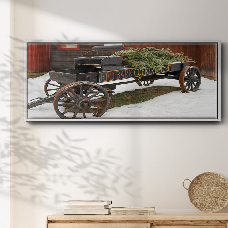 Country Store Wagon- Framed Canvas