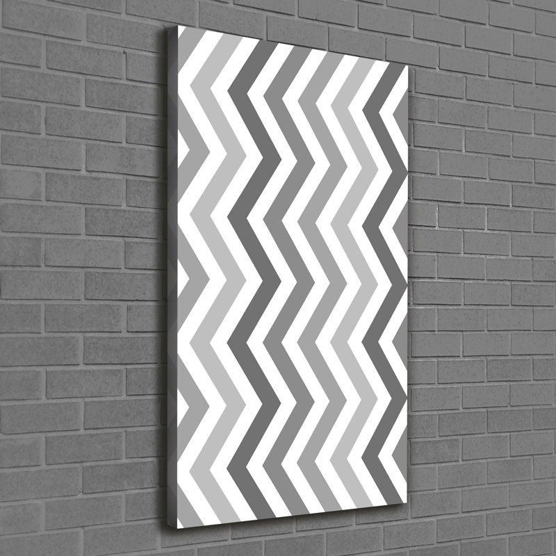 Gray Zigzags - Wrapped Canvas Print