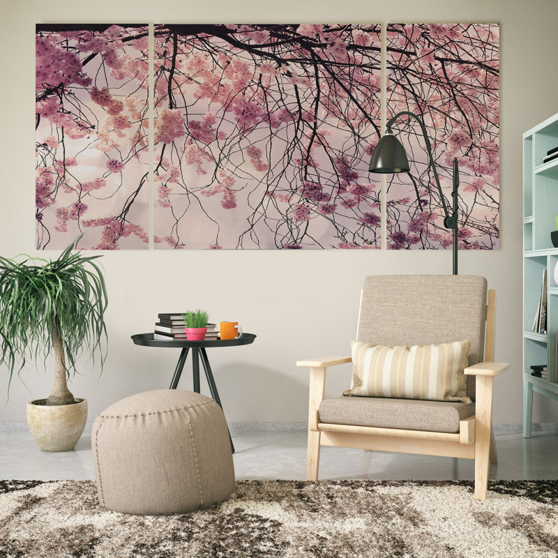 Spring Song - 3 pièces multi-pièces sur toile, H 32 po x l 64 po x P 1,5 po