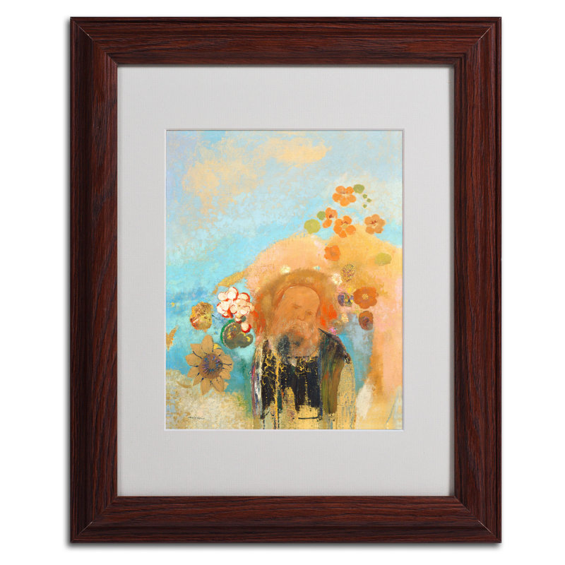« evocation of roussel 1912 » par redon odilon, reproduction d’art encadrée, H 14 po x l 11 po x P 0,5 po, Brun