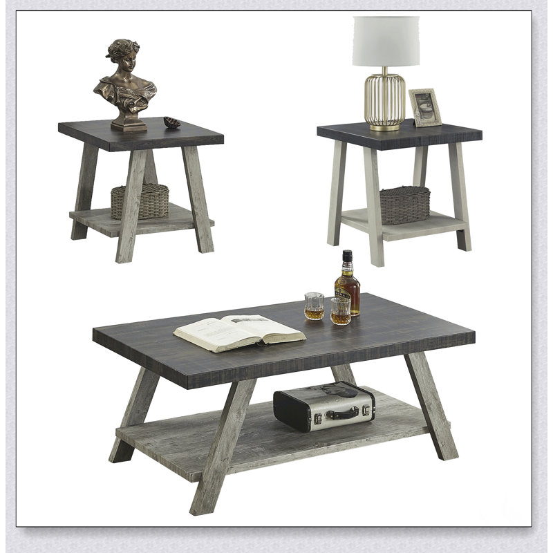 Table basse ronde avec plateau et tablette en bois manufacturé durable, parfaite pour les espaces de vie modernes et écologiques