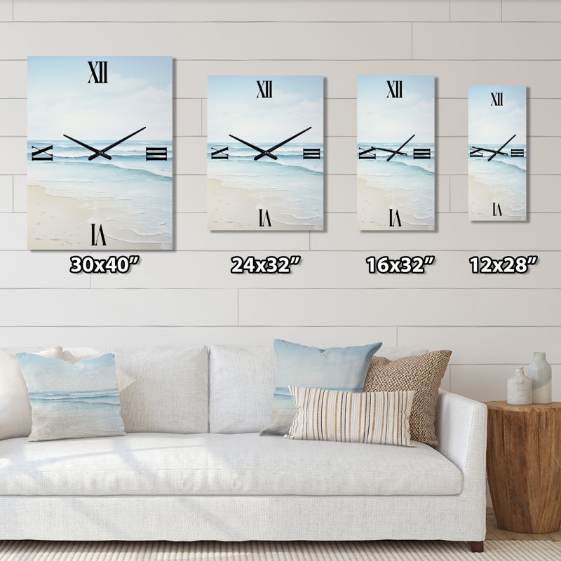 Photo de plage Tranquil Waters I - Horloge murale nautique et de plage, Petit
