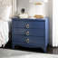 Table de chevet contemporaine l 32 po Velasco - Commode de chambre à coucher avec 3 tiroirs et poignée chic-36526339