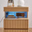 Table de chevet moderne avec station de charge et ports USB, table de chevet Mid-Century avec tiroir d'intimité dissimulé et 2 tiroirs de rangement, table de bout pour la chambre à coucher et le salon-471696415