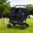 Double Pet Stroller w/ 2-seater Carrier Adjustable Sunshade Removable Pad -122581176