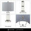 Lihua 70cm Table Lamp with Ceramic Base For Bedroom Furniture, Bedside Buffet Lamp with Silk Shade