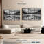 "Paysage alpin monochrome" 3 pièces-607818996