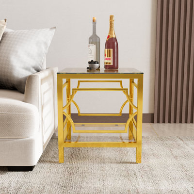 Table d'appoint 19,7 po Modern Gold