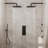 Wall‑Mounted Dual 12" Thermostatic Rain Shower System with Handheld Shower and Body Jets-93931726