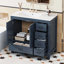 Meuble-lavabo 36 po avec lavabo en céramique, armoire de salle de bain avec 5 tiroirs et 2 portes-903623024