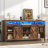 70” Wooden Farmhouse TV Stand for 70/80 inch TV,Double Layer Storage Entertainment Center TV Console Table,w Double-Row Sockets and 2 Sliding Barn Door,Media Cable Box-556362141-795272013