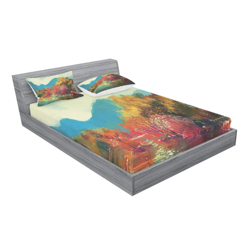 Microfiber Sheet Set, Queen Sheet Set with Fitted Sheet