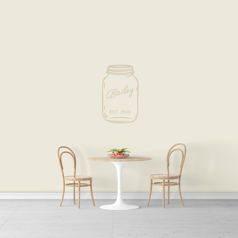 Adhésif décoratif Mason Jar, Beige clair, Oui