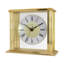 Acctim Hamilton Mantel Clock Quartz Brushed Metal & Glass Floating Effect Energy Efficient Brass