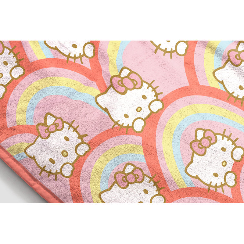 Hello Kitty Rainbow Throw Blanket, 40" W x 50" L