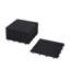 Carreaux de terrasse 12 po x 12 po en plastique noir à emboîtement, carreaux de sol antidérapants et imperméables pour la douche dans la salle de bain, motif de galets, capacité de charge de 440 lb, paquet de 60-125060655-125060652