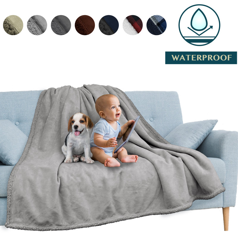 Couverture en molleton doux et imperméable , Gris