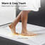 HOROW Shower Tray 100x80 cm, White Acrylic Stone Effect Base – Anti-Slip Slimline Rectangular Tray