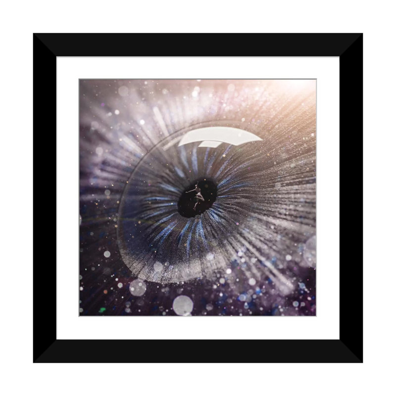 « oublié voir », reproduction d’impression sur toile, H 16 po x l 16 po x P 1 po, Papier d'art encadré noir, Blanc