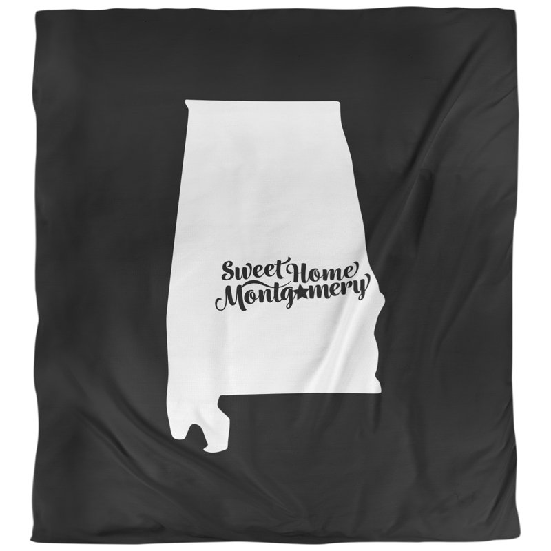 Housse de couette alabama montgomery, Housse de couette pour grand lit, Noir