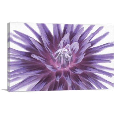 Grande fleur mauve à la maison - reproduction d'art sur toile tendue