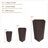 Yarisma Geometric Fiberstone MGO Clay Planter Mid-Century Modern Tall Tapered Indoor/Outdoor Plant Pot-43284818-43284819