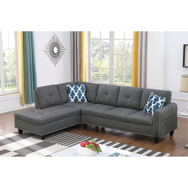 98.05 " Faux Leather Sectional