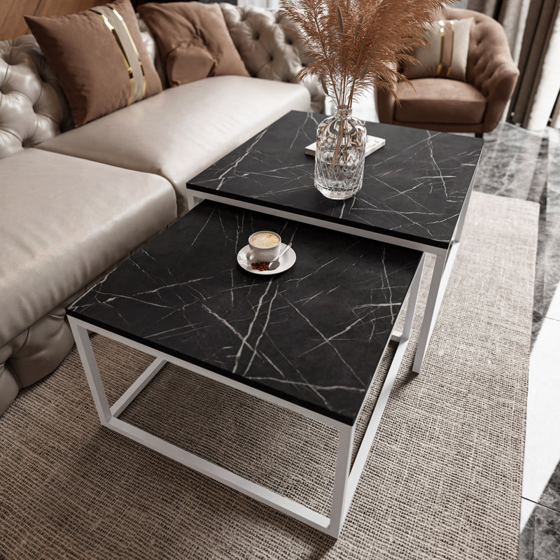 Kyndrick Frame Coffee Table, White