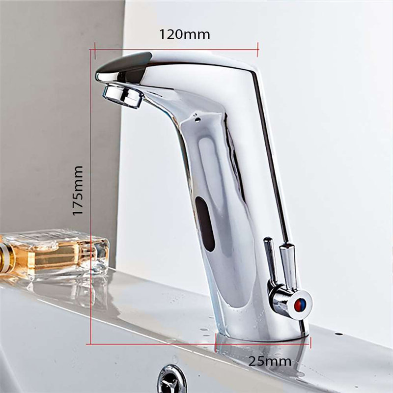 Robinet automatique à contrôle de température FontanaShowers Milan, finition chromée, laiton massif
