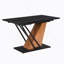 Table de salle à manger extensible moderne de 61,81 po avec motif géométrique et base en métal robuste pour la maison et le bureau-93307932-93307935